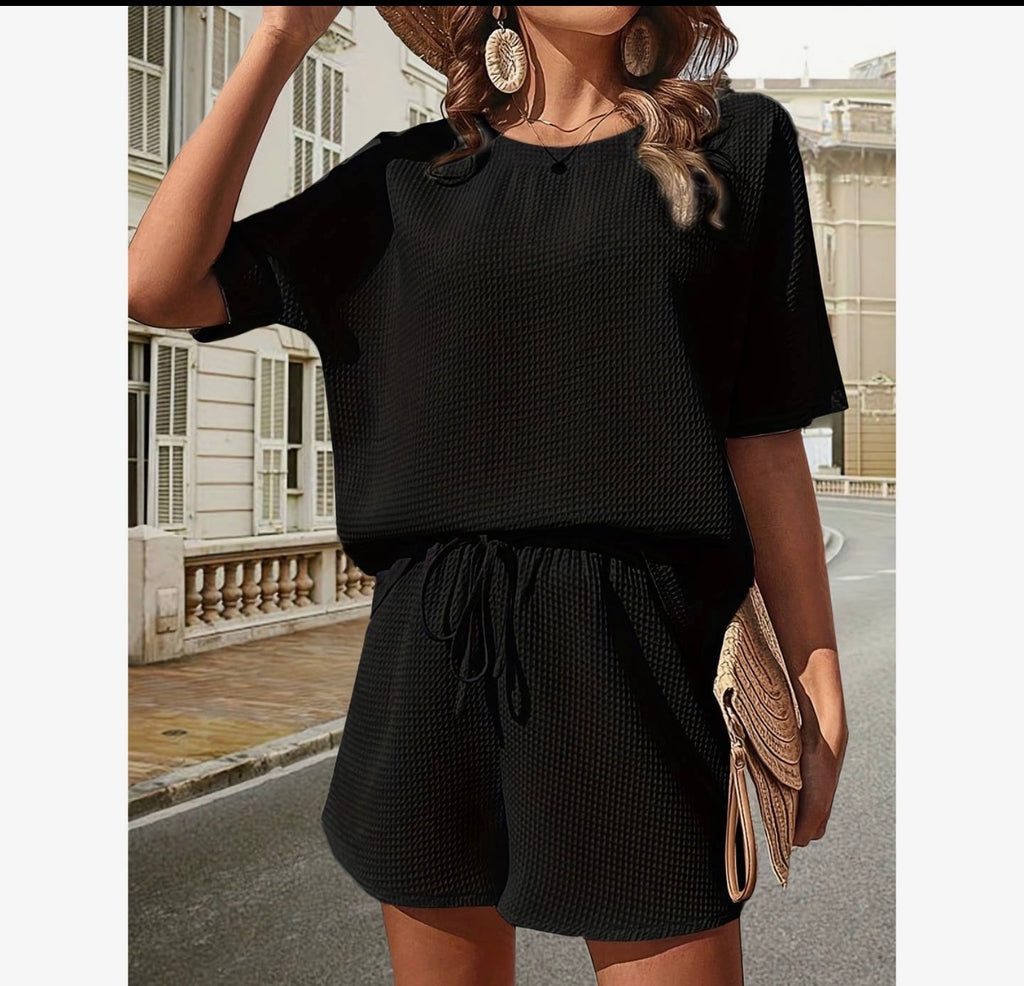 Elegant Black Two-Piece Set