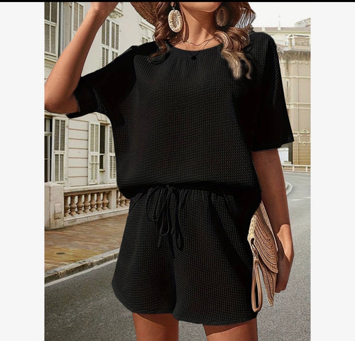 Elegant Black Two-Piece Set