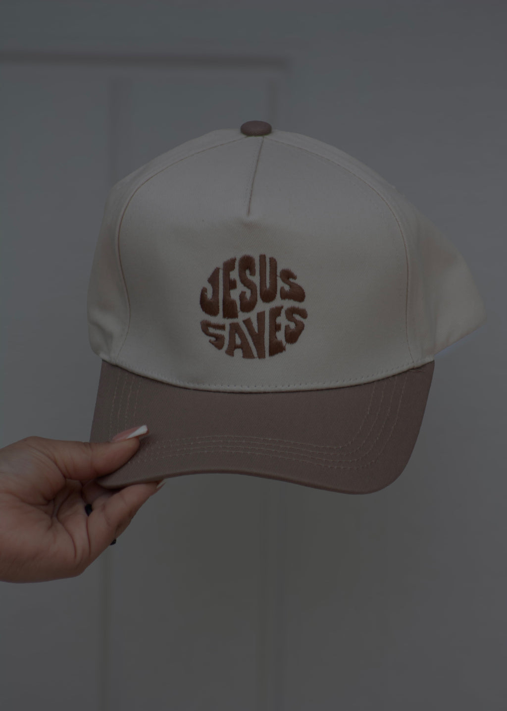 Jesus Saves Ash Mocha Hat